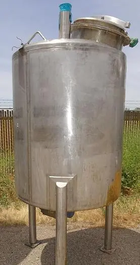 Tank, 300 Gallon, S/st, 42" x 48", DT/DB, Single Wall #5991158