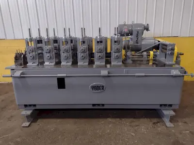 6  STAND x 1.5'  YODER MODEL M1-1/2 ROLLFORMER WITH 12" ROLL SPACE: STOCK #17190