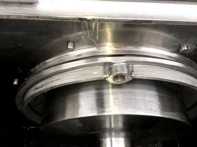 FKC HX-550 screw press for fish dewatering, 304SS.
