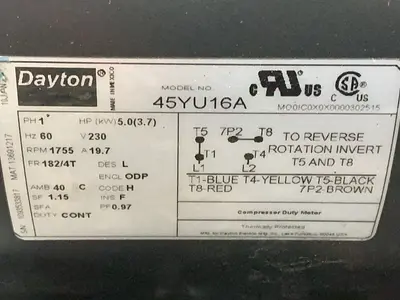 Used DAYTON 45YU16A Motors (misc) Ohio US | HGR 24 #1404914