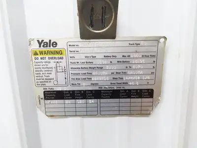 Yale 1504880 Forklift Hydraulic Tilt Cylinder Removed From ERC080