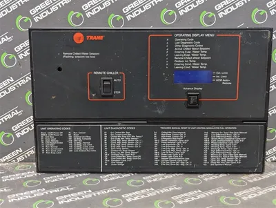 Trane CGPA00A10A Chiller Remote Display Panel X13650359-02 Rev. D Used