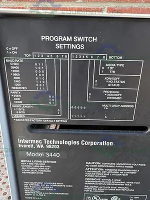 USED INTERMEC TECHNOLOGIES 3440 EASY CODER 400 DPI PRINTER 120V, 50-60 HZ