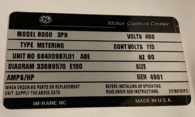 USED GE PLE3PNLFG