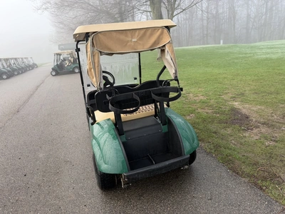 (1) 2019 E-Z-Go EFI golf cart with a Kawasaki gas engine, model 657061G01, includes canopy, fold-dow...