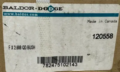 NEW BALDOR / DODGE 120558 Fx2.688 QD BUSHING