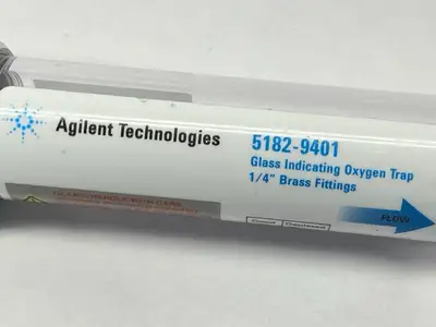 USED AGILENT GLASS INDICATING OXYGEN TRAP 1/4" 100 PSI