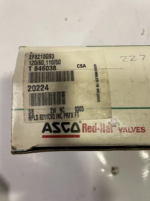 ASCO Red-Hat EF8210G93 3/8” Brass Solenoid Valve 150psi 110/120V -NIB