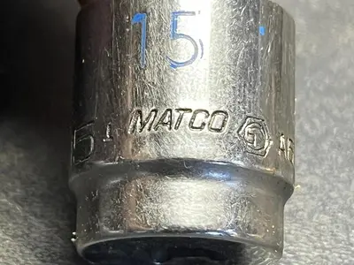 MATCO Tools USA A15MS8 15MM Metric 3/8" Dr.  Socket