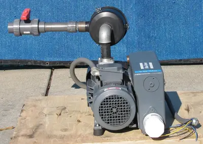 Atlas Copco 3 HP GVS Oil Lubricated Rotary Vane Vacuum Pump 42 CFM 230/460V