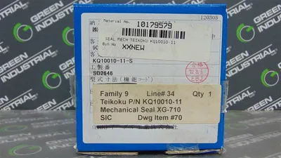 Eagle International KQ10010-11-S Mechanical Seal XG-710 New NIB