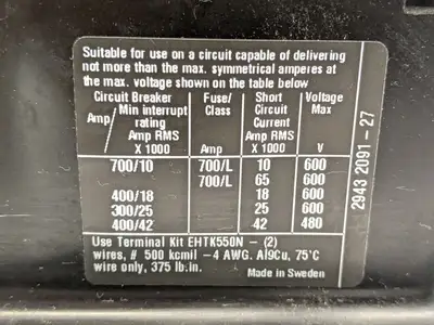 Used ABB Welding Isolation Contactor Size W5, 600 VAC 350A Circuit Breakers Michigan US | Maverick Industrial Sales #1394358