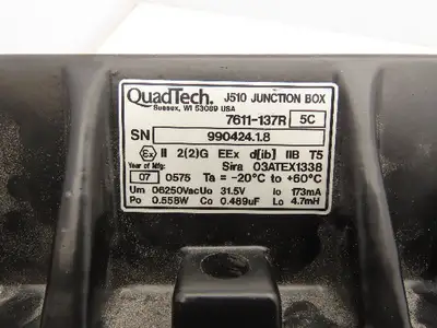 Quad Tech PressTech J510 7611-026R Print Press Junction Box 7611-137R