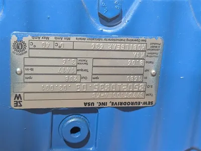 SEW Eurodrive Geared Motor Assembly 1680 RPM In 208 RPM Out 230YY/460Y 5 HP Used