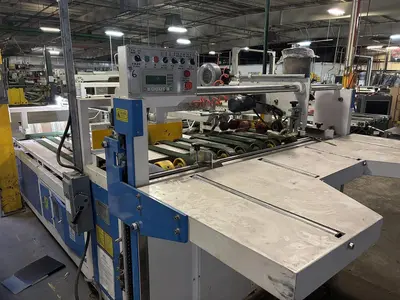 Matchbox Semi-automatic Gluer machine with side delivery takeoff