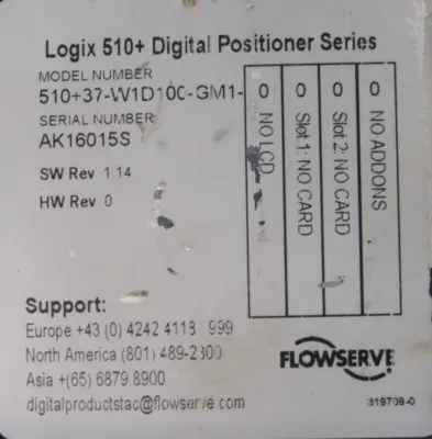 REFURBISHED FLOWSERVE 3850P1 CONTROL VALVE 1/2" 510+37-W1D1-GM1-0000