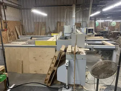 HOLZMA OPTIMAT HPP 11/32, 10' HORIZONTAL FRONT LOADING PANEL SAW