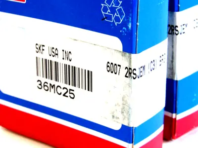 NEW LOT OF 2 SKF 6007 2RSJEM BALL BEARING 60072RSJEM