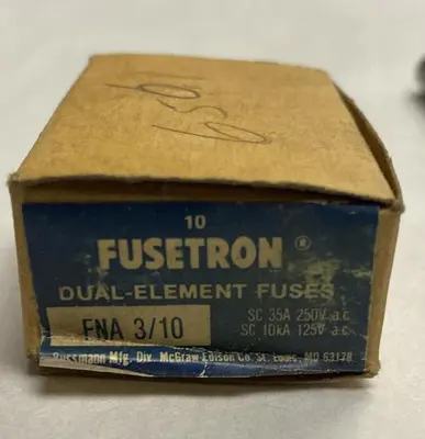 New | in-Stock COOPER BUSSMANN FNA 3/10 Miscellaneous Equipment (Electrical & Power) | Surplus Asset Holdings #1190558