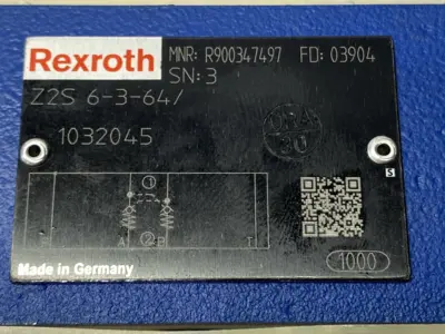 USED REXROTH CHECK VALVE SANDWICH PLATE Z2S6-3-6X/