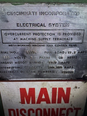 CINCINNATI 1412 SHEARS, POWER SQUARING (Inches) | Wheeler Machinery Sales (3)