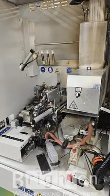 USED 2017 BIESSE AKRON 1440A USED EDGEBANDER WITH CORNER ROUNDING AND PREMILLING ++