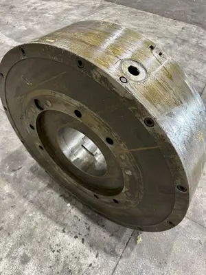 32" GISHOLT 3-JAW LATHE CHUCK  D1-15 MOUNT 9.5" HOLE: STOCK #23581