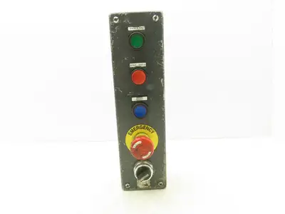 Hoffman E5PBG Pushbutton Electrical Enclosure 5 Hole 22/30mm Pushbutton E-Stop
