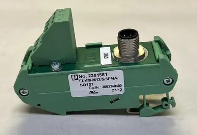 Used PHOENIX CONTACT FLKM-M12/S/5P/4A/SO107 Miscellaneous Equipment (Electrical & Power) | Surplus Asset Holdings #1189769