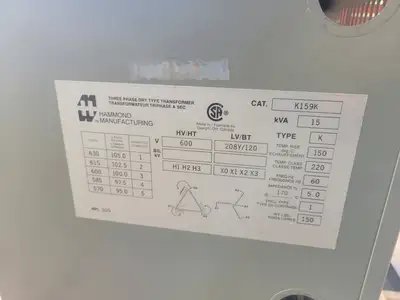 USED HAMMOND MANUFACTURING K159K