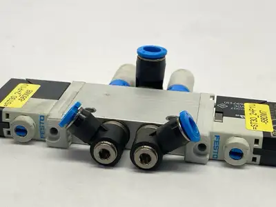 Used Festo Air Pilot Control Solenoid Valve 5/3 Closed 566476 Solenoid Valves Michigan US | Maverick Industrial Sales #1397730
