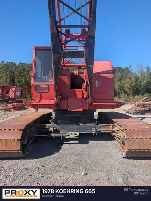 Used 1978 KOEHRING 665 Crawler Cranes Alabama US | Proxy Equipment #1567990