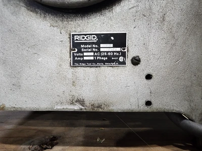 Ridgid Model 535 Pipe Threader, 1/8” – 2” Capacity
