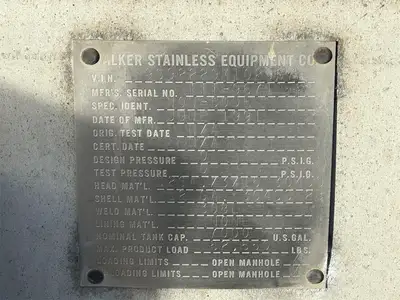 Used 1991 WALKER _UNKNOWN_ Tanker Trailers Indiana US | Lakeshore Equipment Sales #1546605