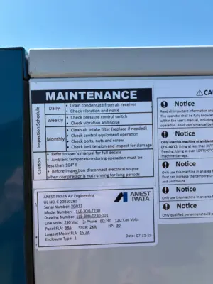 Used Anest Iwata SLE-30H-T230 Non-Lube Air Compressors Tennessee US | Heavy Wall Consulting #1310659