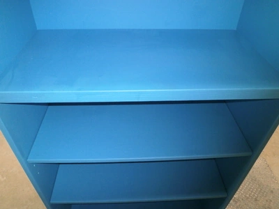 6 shelf-4 removable shelves   Custom blue Design Storage Unit, 34"x16"x 83"
