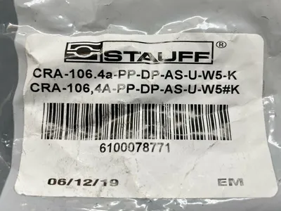 CRA-106.4a-PP-DP-AS-U-W5-K,6100078771 | Stauff CRA-106.4a-PP-DP-AS-U-W5-K Standard Series Rail Clamp Kit 6100078771 - New