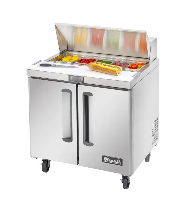 Migali C-SP36-10-HC, 36" 10 Pan Sandwich Prep Table