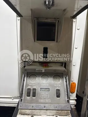 USED SHRED-TECH 25GT SHREDDER WITH CART TIPPER