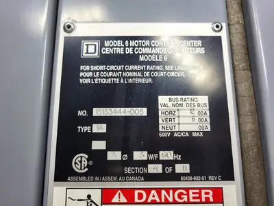 USED SQUARE D MODEL 6