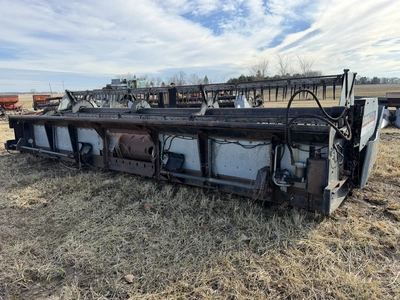 (1) make and model unknown 20' foot grain head, S/N N6-01012, for parts or repair only, working cond...