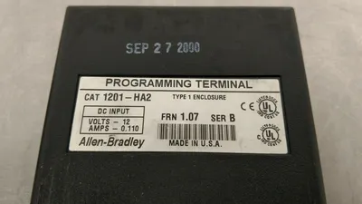 ALLEN BRADLEY 1201-HA2 PROGRAMMING TERMINAL SER B FRN 1.07 12VDC Loc.2A