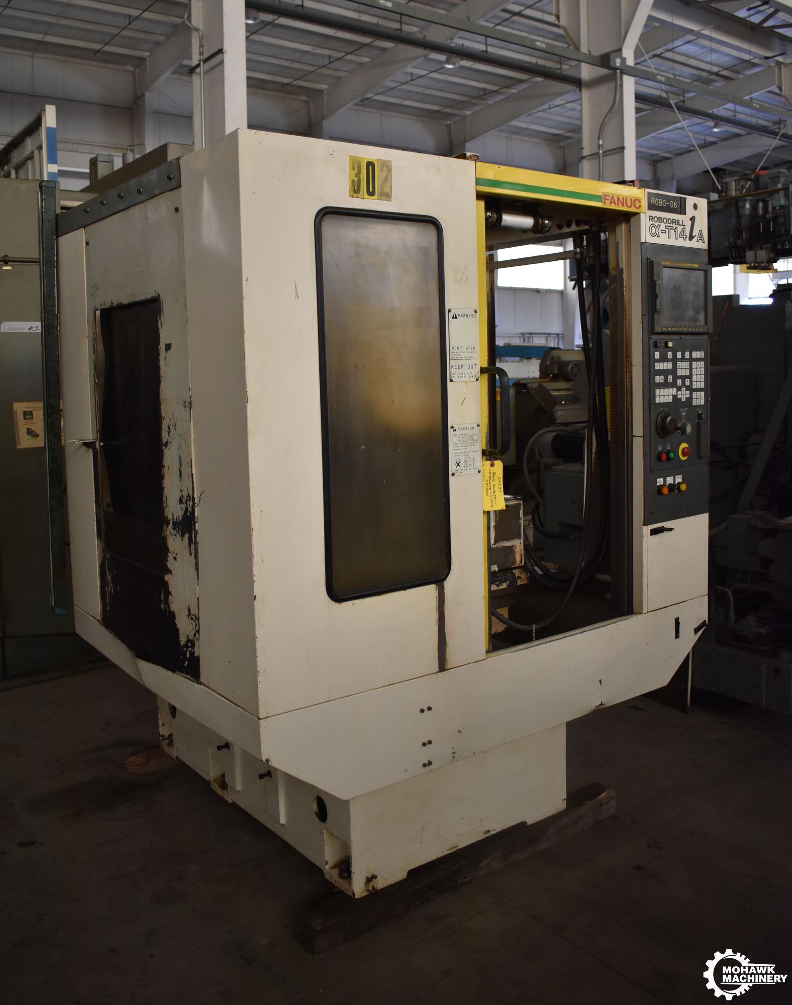 ALPHA-T14iA FANUC ROBODRILL 4-AXIS CNC DRILLING & TAPPING CENTER w/FANUC 16iM CNC CONTROL - NIKKEN 4th-AXIS ROTARY TABLE & 14 POSITION ATC