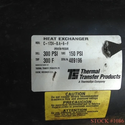 Thermal Transfer C1724-8.4-6-F Heat Exchanger