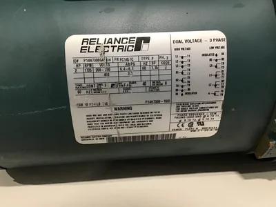 Reliance Electric P14H7308GA Motor 1725RPM 2HP 60Hz