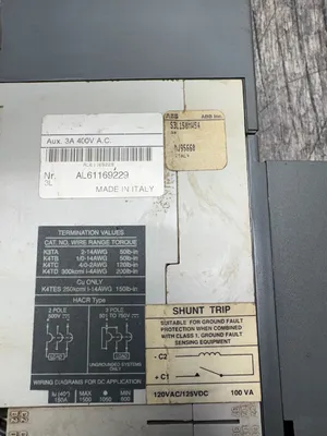 Used ABB S3L150MWS4 Circuit Breakers South Carolina US | ESS Industrial Equipment Sales #1176444