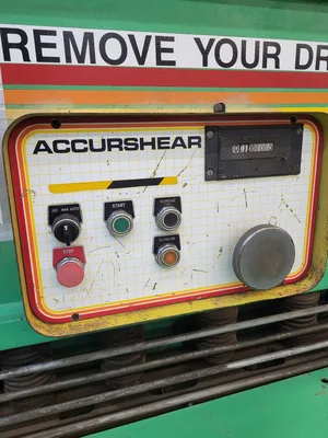 Used 1987 ACCURSHEAR 825010 LP Power Squaring Shears (Inch) Illinois US | Revelation Machinery #1693674