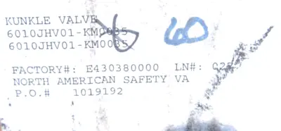 NEW KUNKLE 6010JHV01-KM SAFETY VALVE 6010JHV01KM
