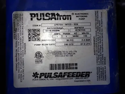 Used PULSAFEEDER LPH7SAWTC3XXX / EZB21D1VE Pumps (Metering) | HGR 24 #742894