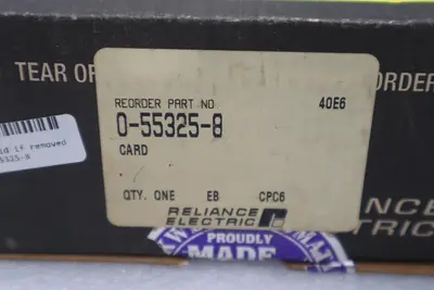 NEW Reliance Electric 0-55325-8 Current Voltage Control Board Card STOCK G359A